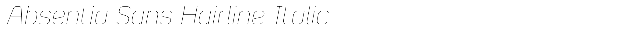 Absentia Sans Hairline Italic image